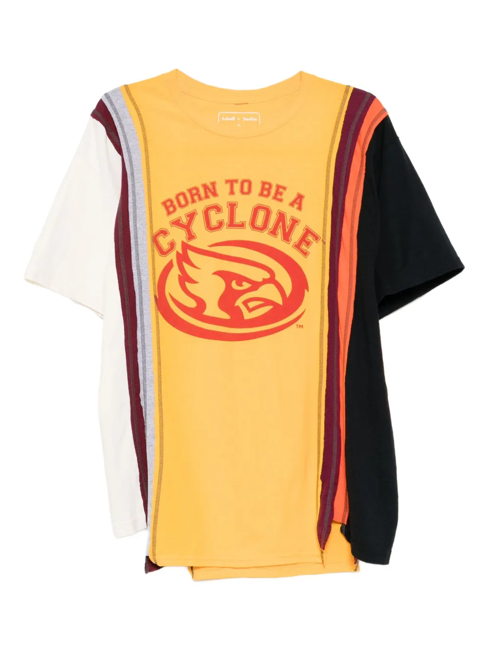 Needles Slogan-print T-shirt In Yellow