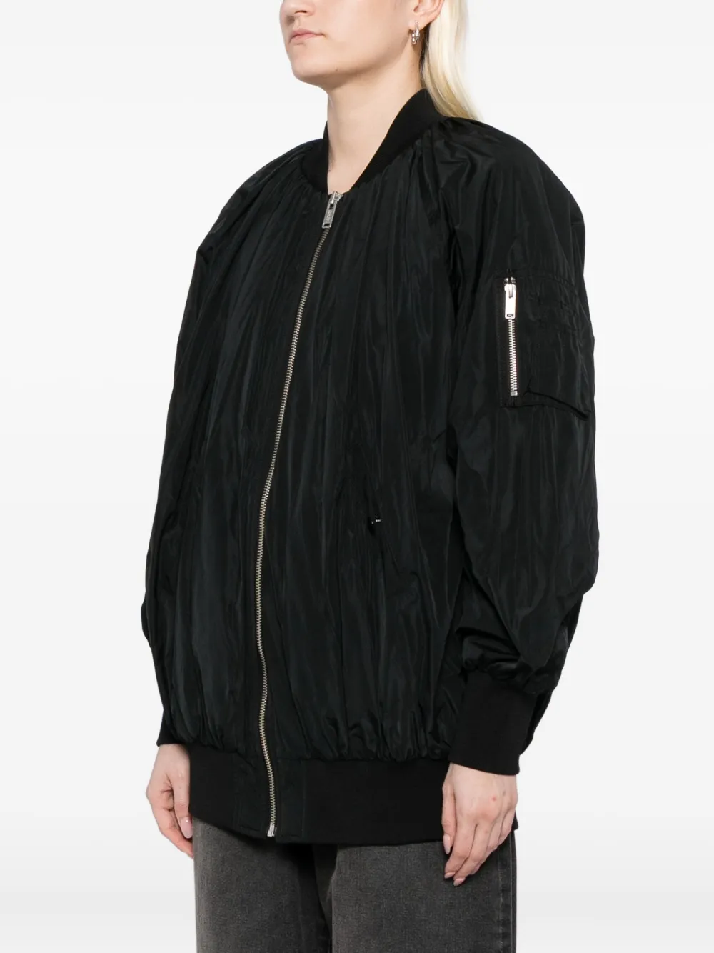 Undercover Drape Ma-1 Jacket In Black