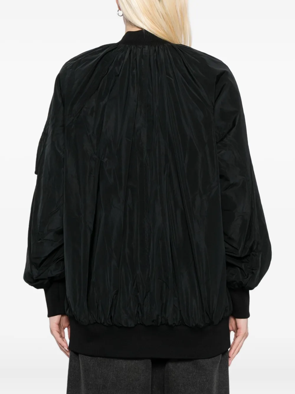 Undercover Drape Ma-1 Jacket In Black