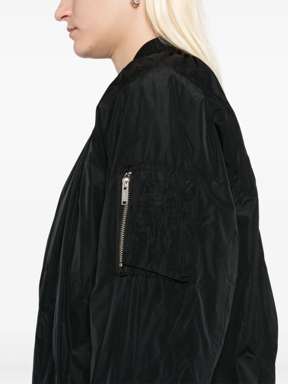 Undercover Drape Ma-1 Jacket In Black