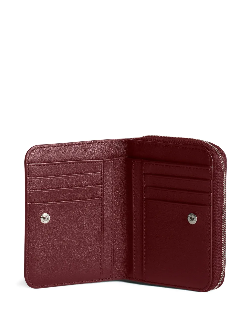 Maison Kitsuné Portemonnee met rits en vossenkop Rood