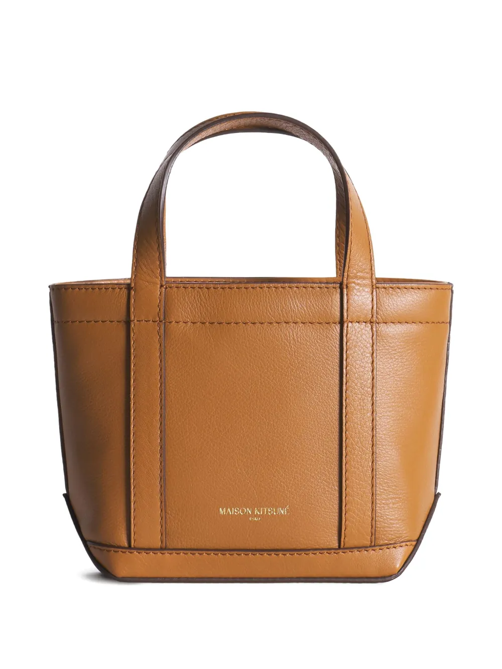 Maison Kitsuné mini fox-head embossed leather tote bag | Women | Image 2