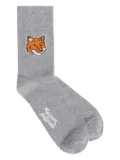 Maison Kitsuné fox-head socks - Grey