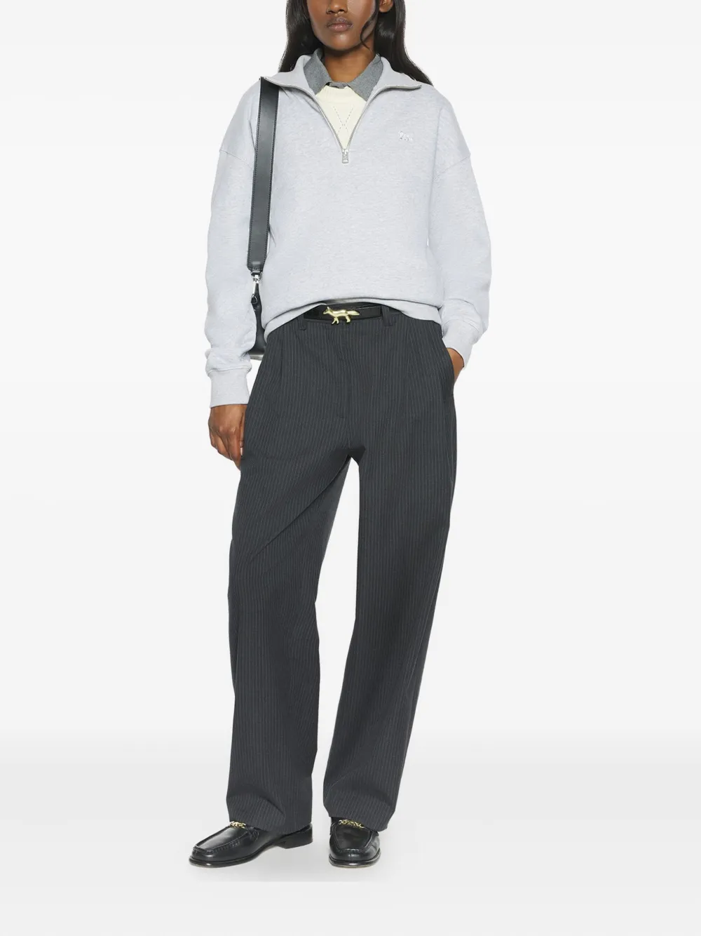 Maison Kitsuné half-zip embroidered sweatshirt | Sweaters | Image 2