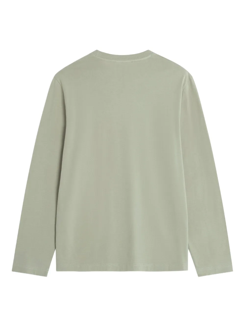 Maison Kitsuné T-shirt met lange mouwen en vossenkop Groen