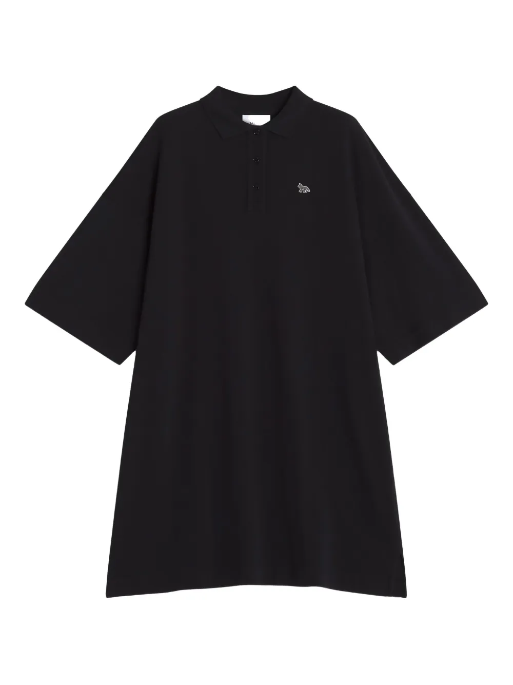 Maison Kitsuné polo-neck cotton mini dress | Black | Image 1