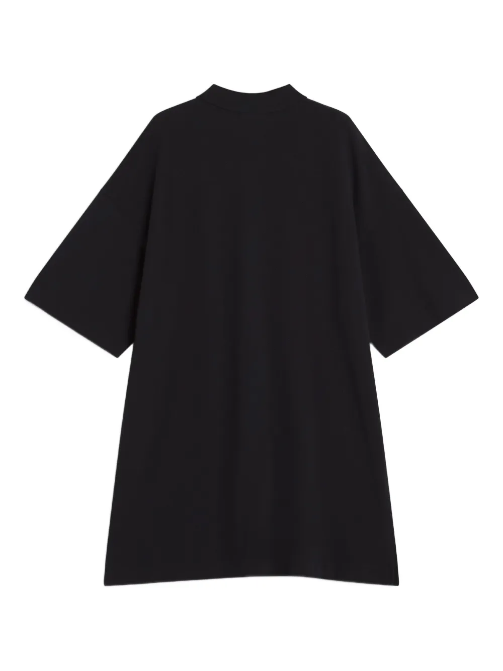 Maison Kitsuné Katoenen mini-jurk met polokraag Zwart