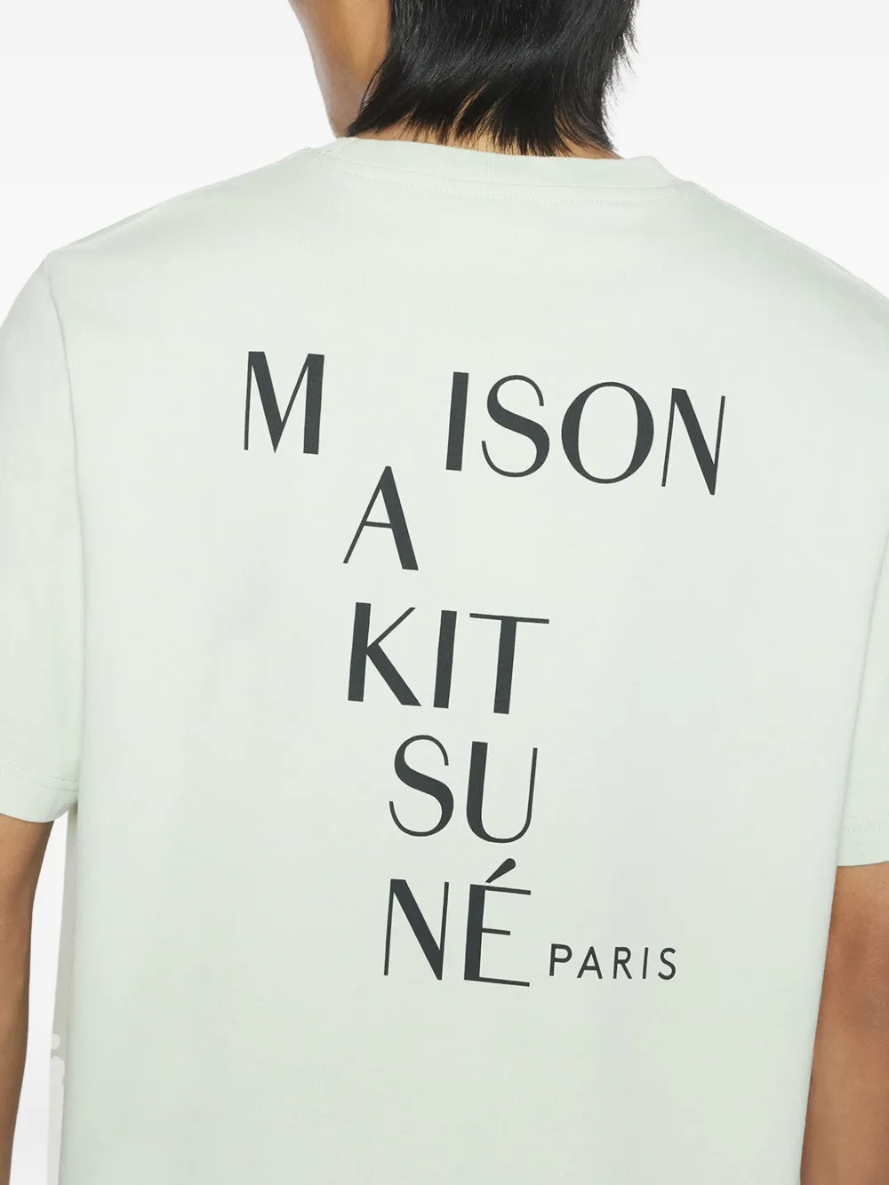 Maison Kitsuné Katoenen T-shirt Groen