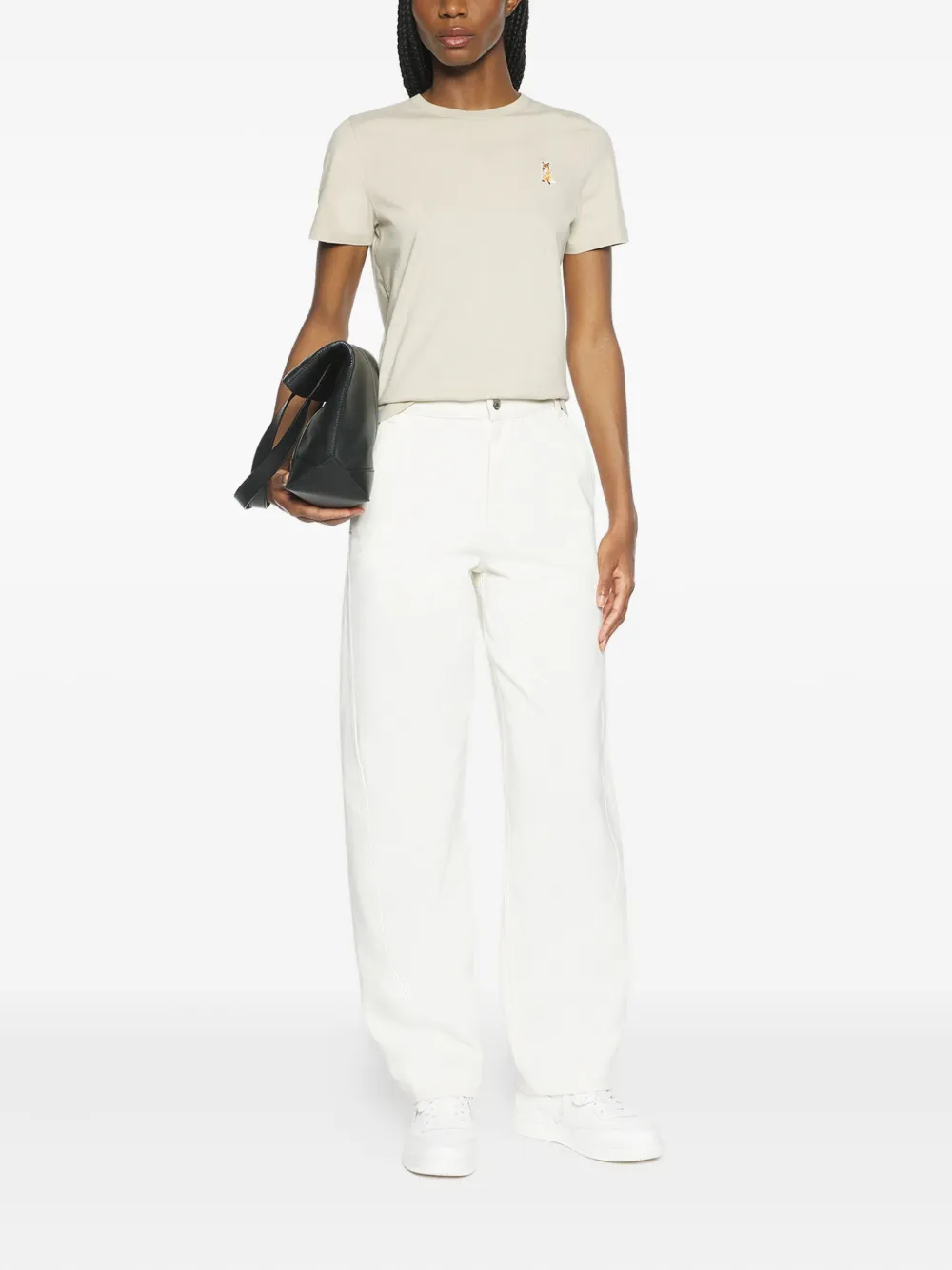 Maison Kitsuné fox-embroidered cotton T-shirt | T-Shirts & Jersey Shirts | Image 2