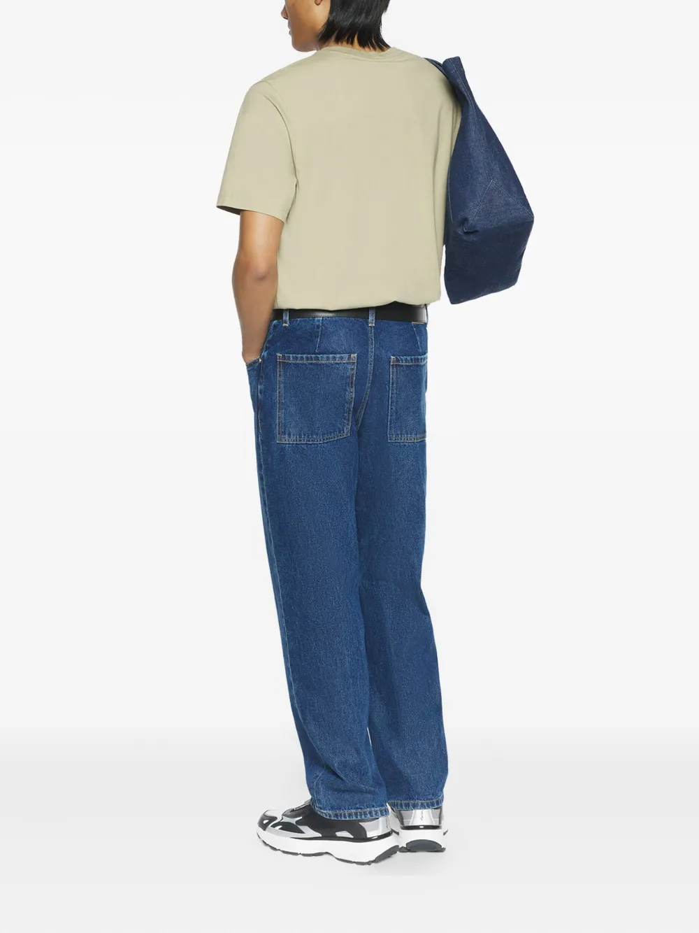 Maison Kitsuné T-shirt met borduurwerk Beige