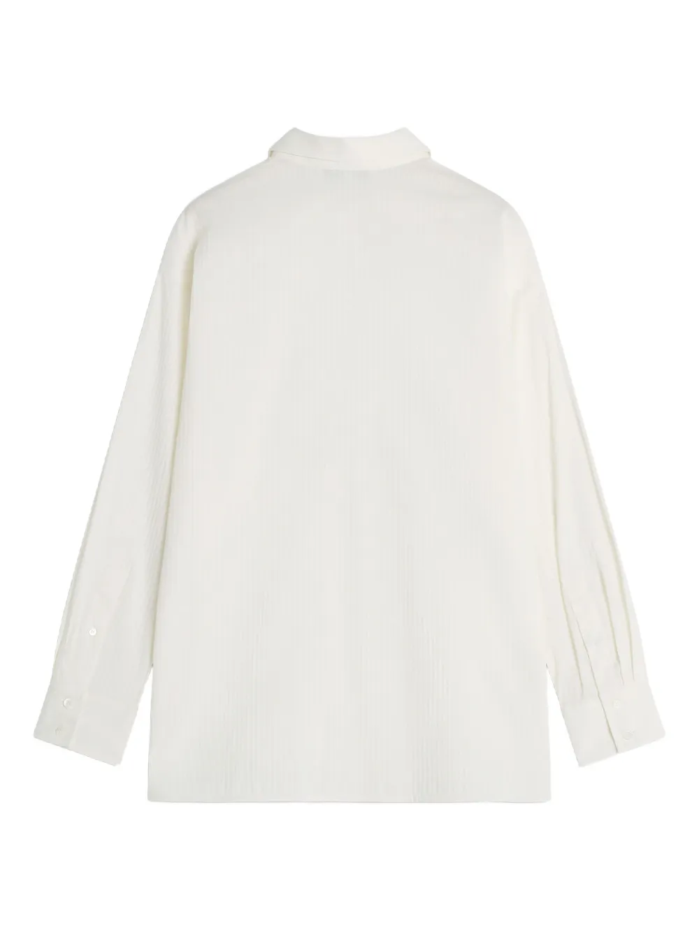 Maison Kitsuné Katoenen blouse met tonale streep Wit