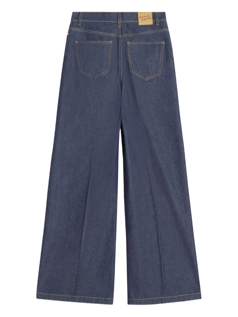 Maison Kitsuné Jeans met wijde pijpen Blauw