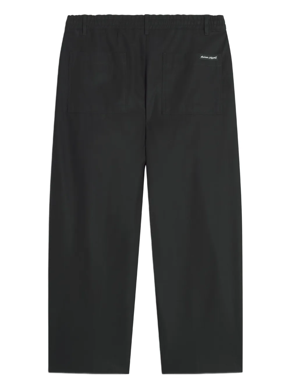 Maison Kitsuné Katoenen plooibroek Zwart