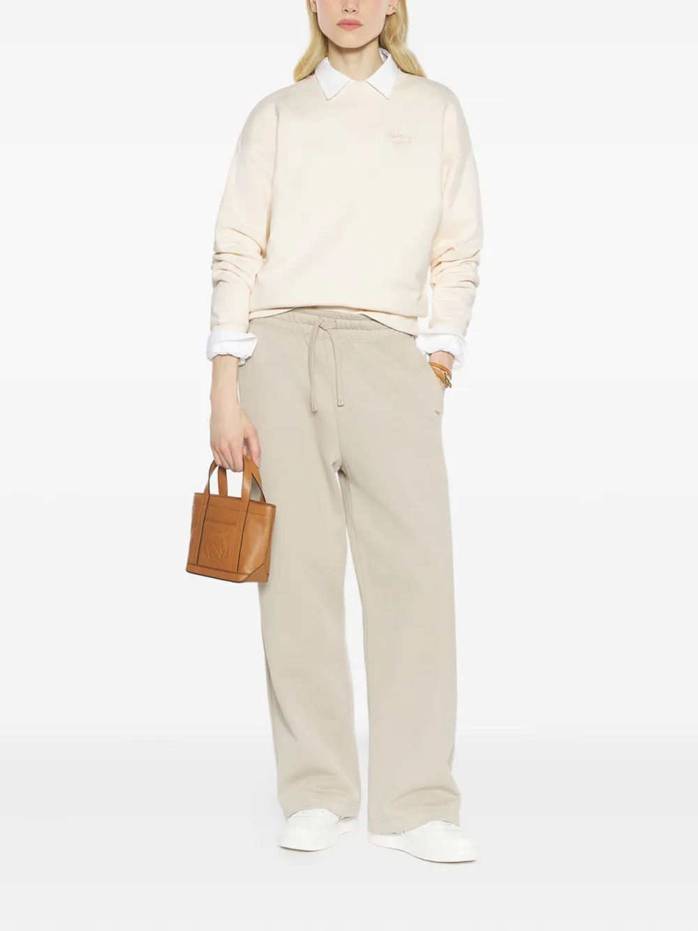 Maison Kitsuné embroidered-cotton sweatshirt | Sweaters | Image 2