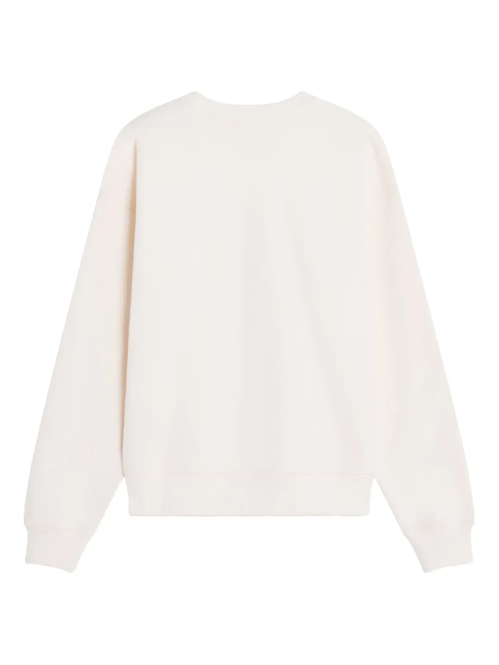 Maison Kitsuné Embroidered-cotton Sweatshirt In Neutral