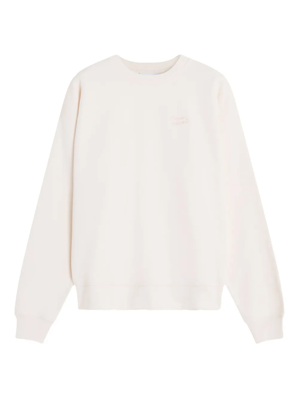 Maison Kitsuné embroidered-cotton sweatshirt | Pink | Image 1