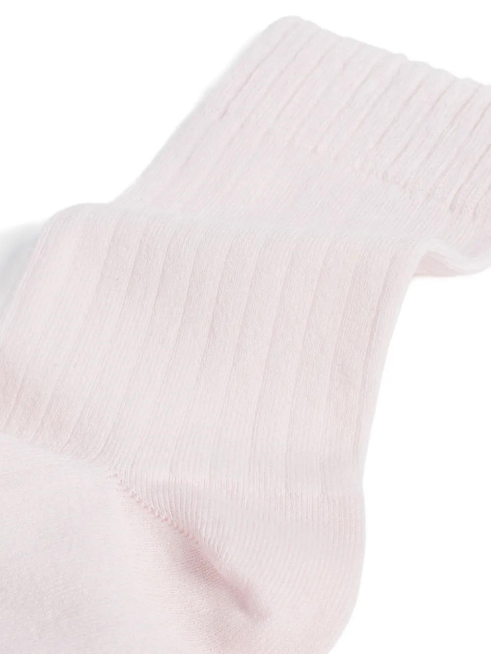 Maison Kitsuné Fox-embroidered Ribbed Socks In Neutral