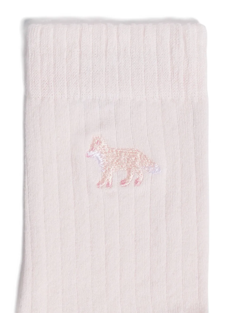 Maison Kitsuné fox-embroidered ribbed socks | Image 2