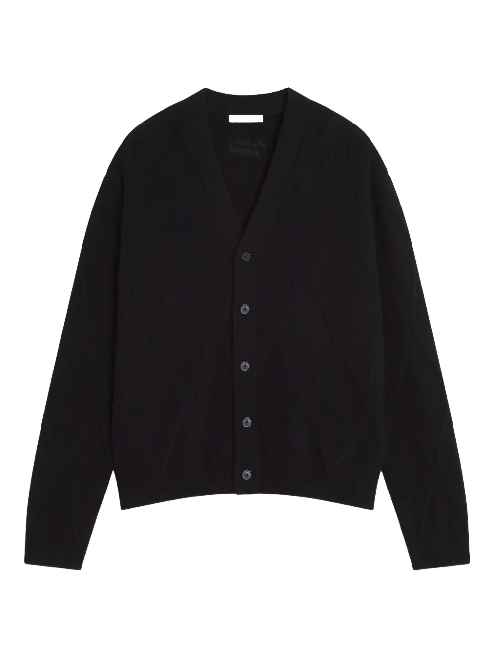 Maison Kitsuné ロングスリーブ ウールカーディガン - ブラック Maison Kitsuné ロングスリーブ ウールカーディガン - ブラック
