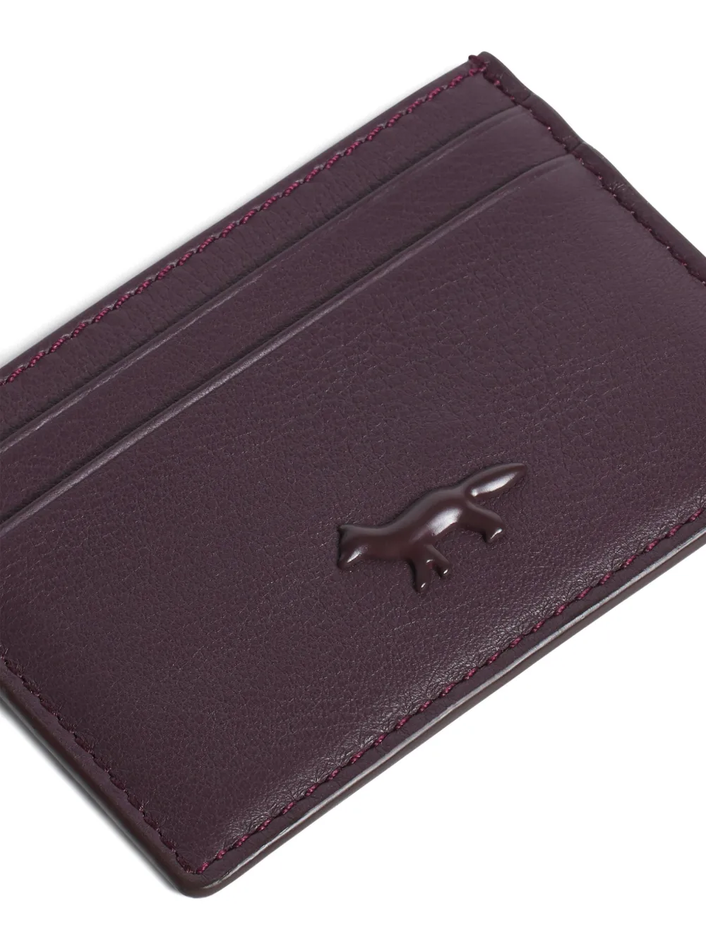 Maison Kitsuné Pasjeshouder met logo-reliëf Rood