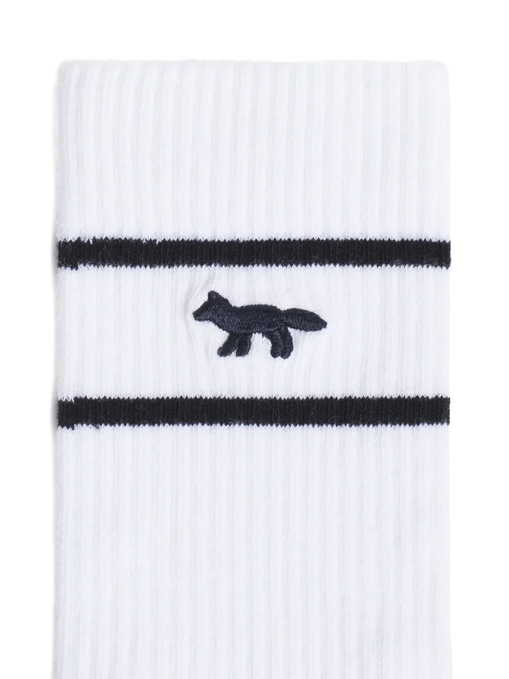 Maison Kitsuné fox-embroidered striped socks | Women | Image 2