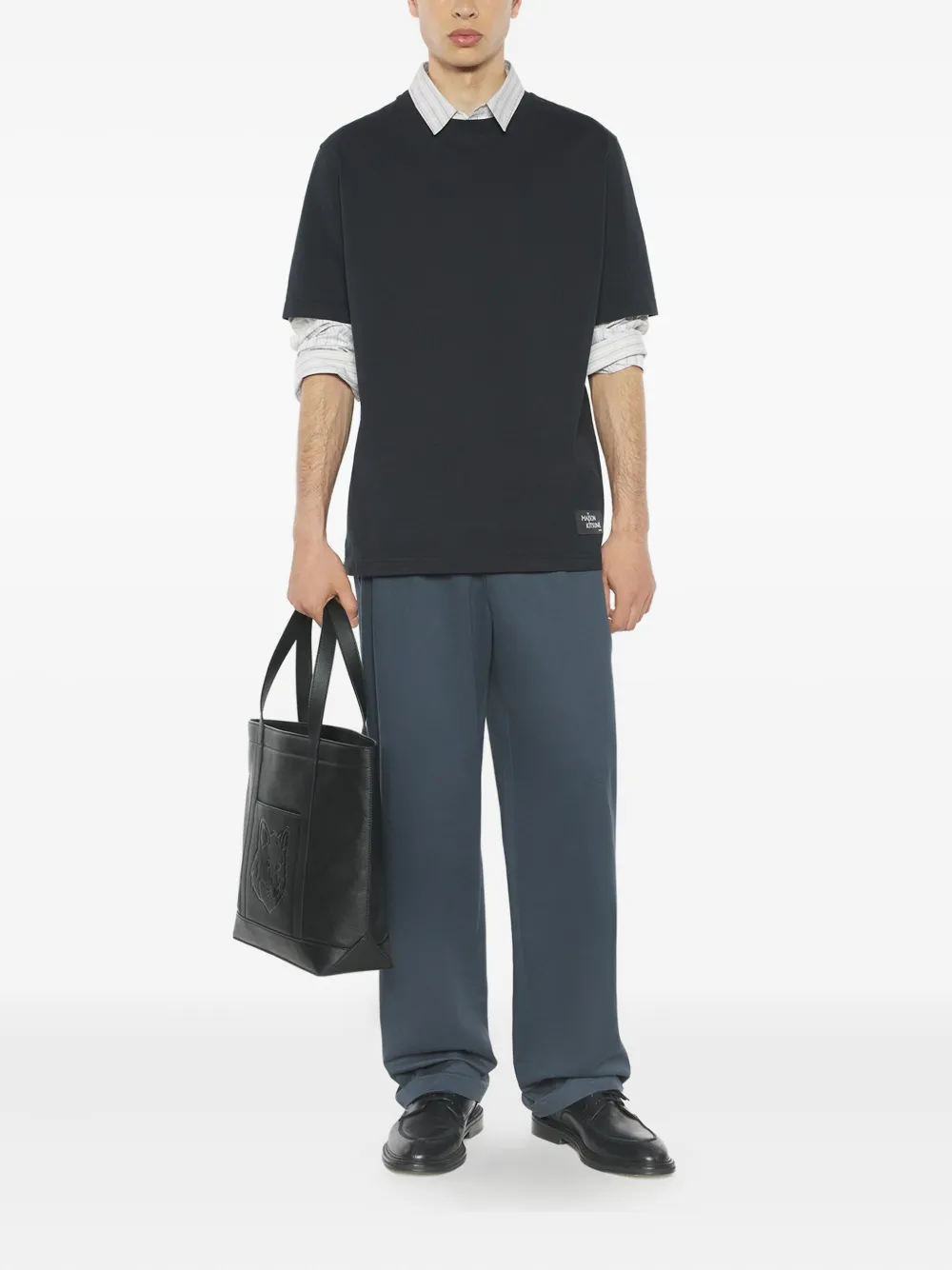 Maison Kitsuné Crossword T-shirt - Zwart