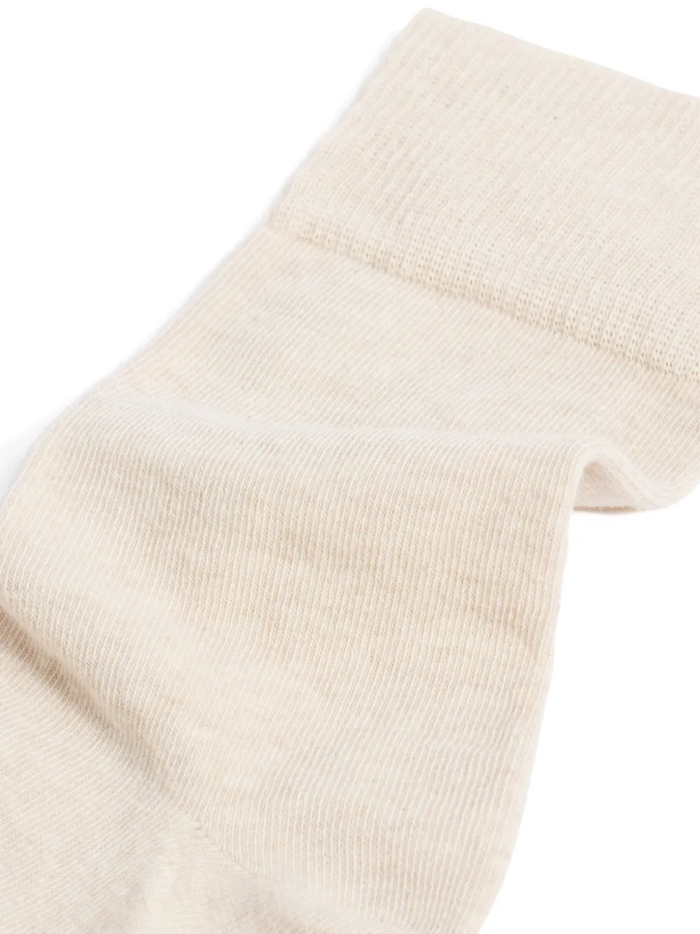 Maison Kitsuné Fox Head Embroidered Mid-calf Socks In Nude
