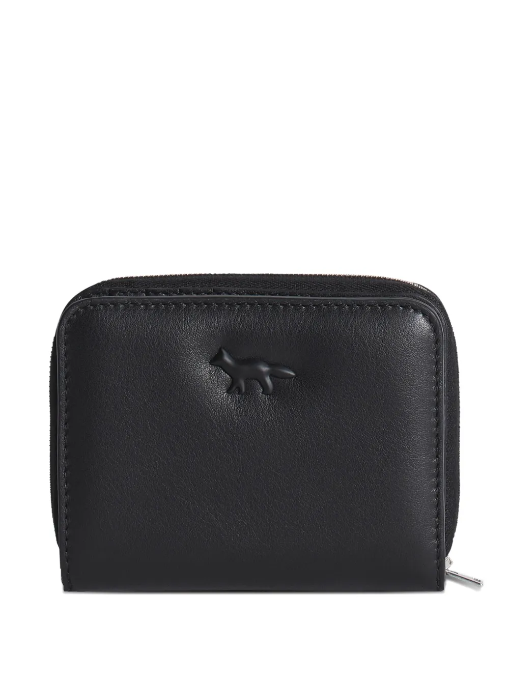 Maison Kitsuné fox-head zip-around wallet | Black | Image 1