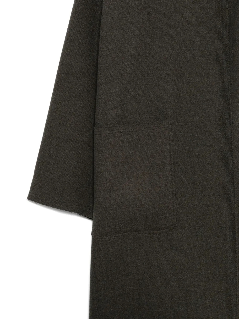 Dušan Pocket Raw-edge Coat In Gray