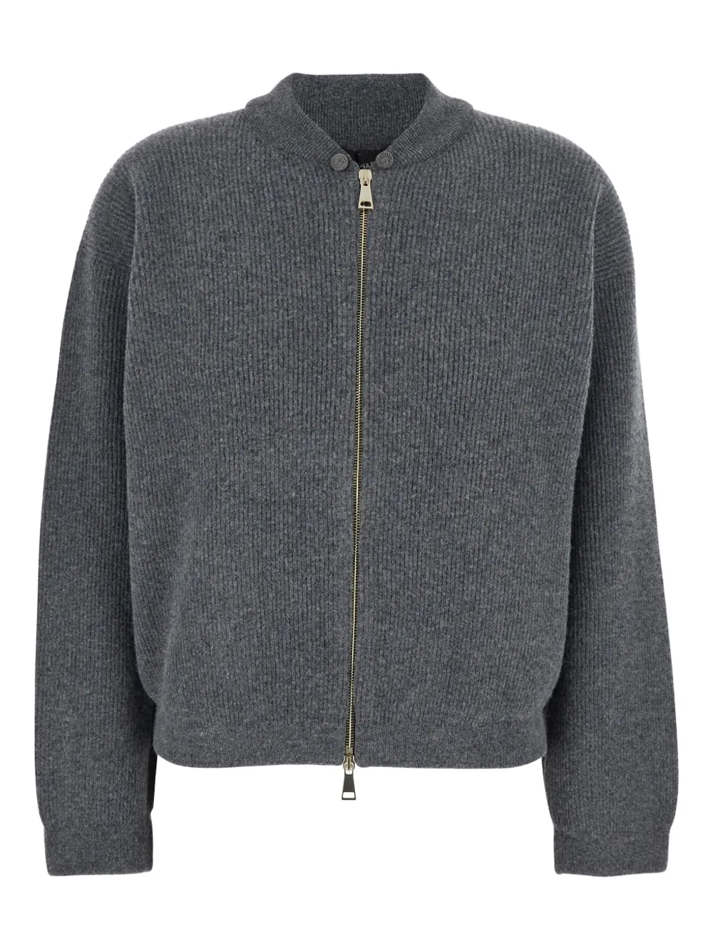 Fabiana Filippi ribbed zip-fastening cardigan | Grey | Image 1