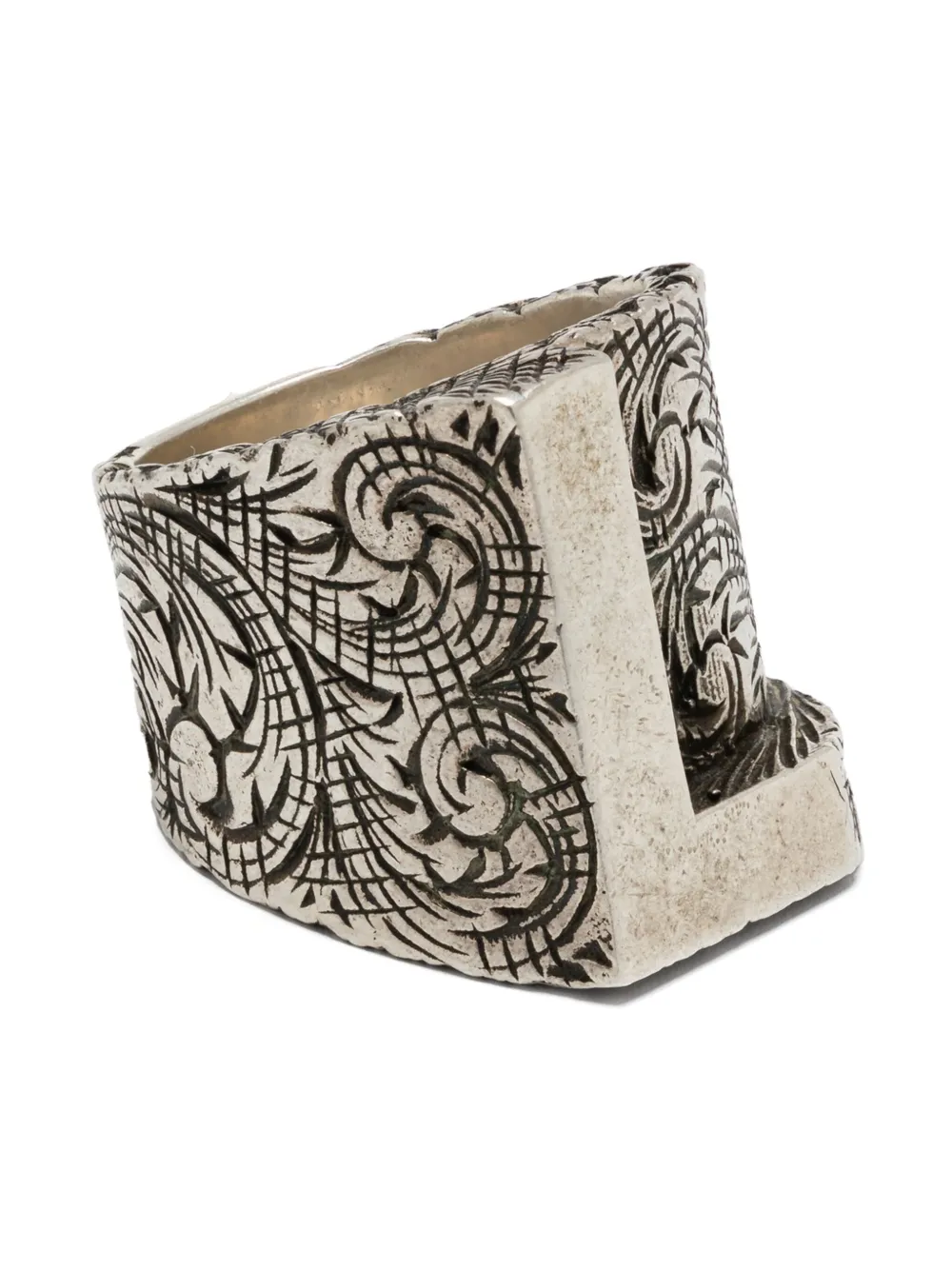 Gucci Pre-Owned Anello con stampa paisley 2020 - Argento