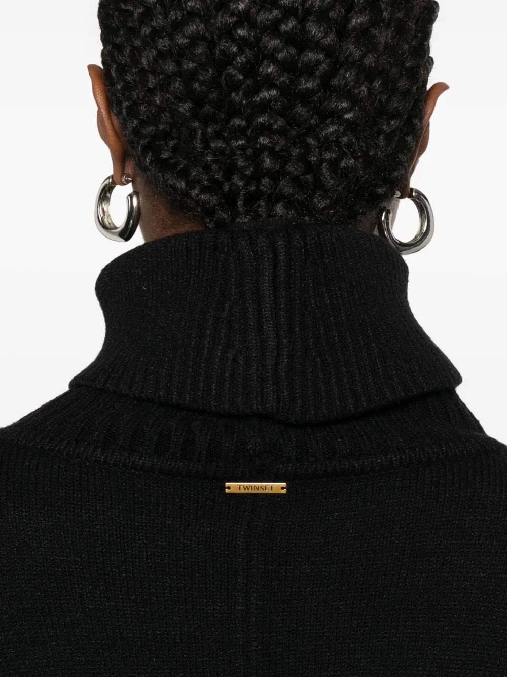 Twinset Roll-neck Sweater In Black