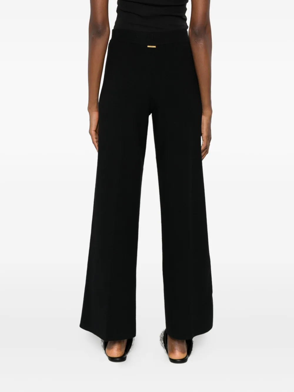 Twinset Knitted Trousers In Animal Print