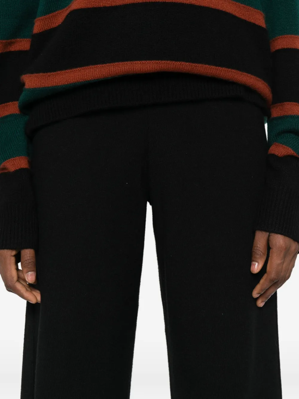 Twinset Knitted Trousers In Animal Print