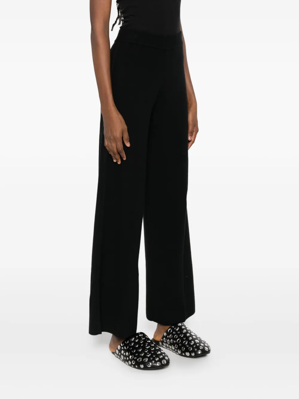 Twinset Knitted Trousers In Animal Print