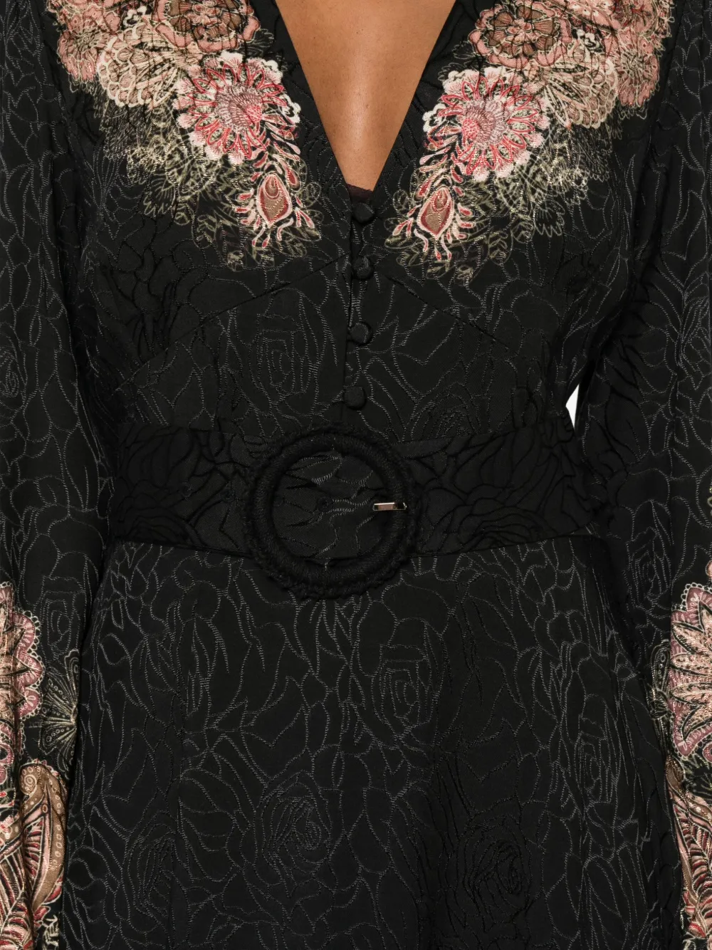 TWINSET Jurk met bloemenprint Zwart