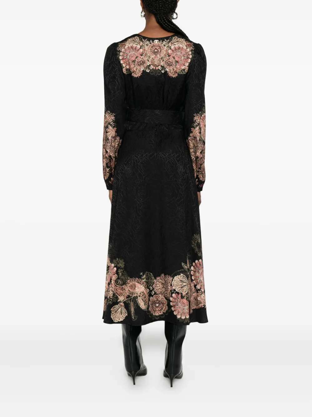 TWINSET Jurk met bloemenprint Zwart