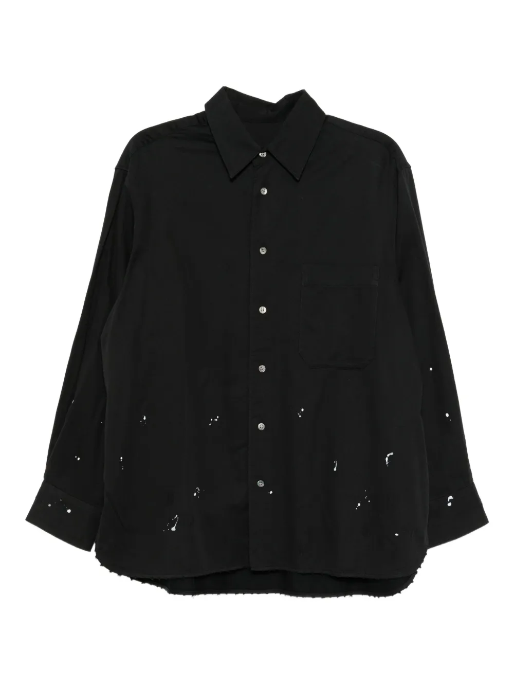 CROQUIS splatter and distressed  shirt | Black | Image 1