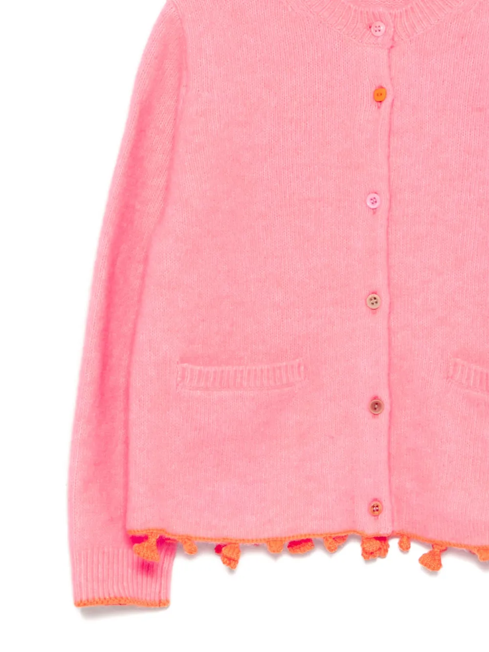 Jnby By Jnby Crew-neck Cardigan In Pink