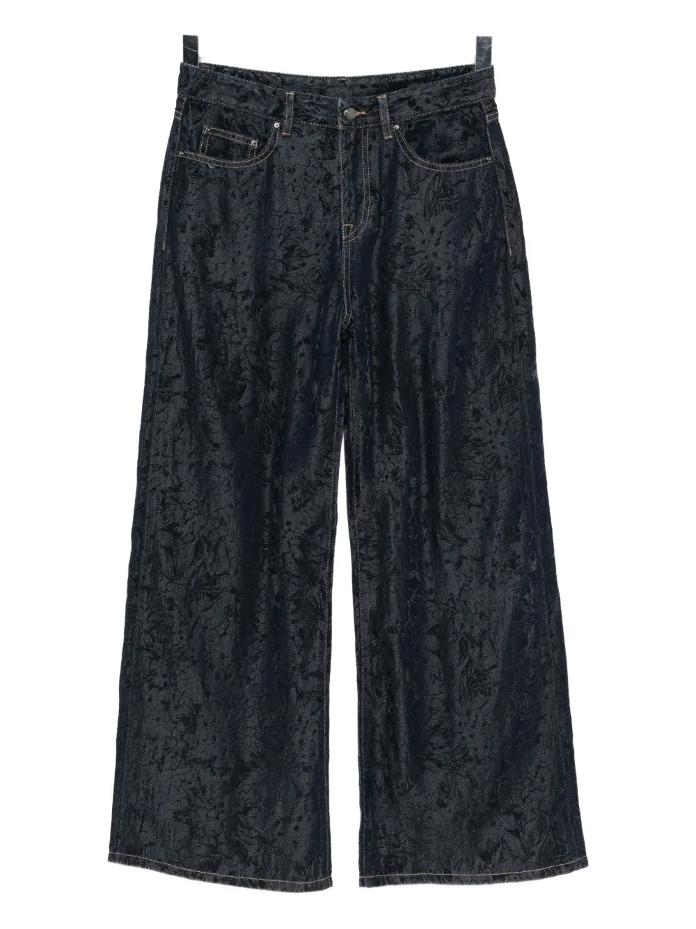 JNBY Jeans con ricamo a fiori - Blu