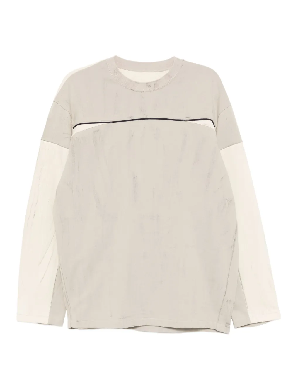 CROQUIS Felpa con inserti a contrato - Toni neutri