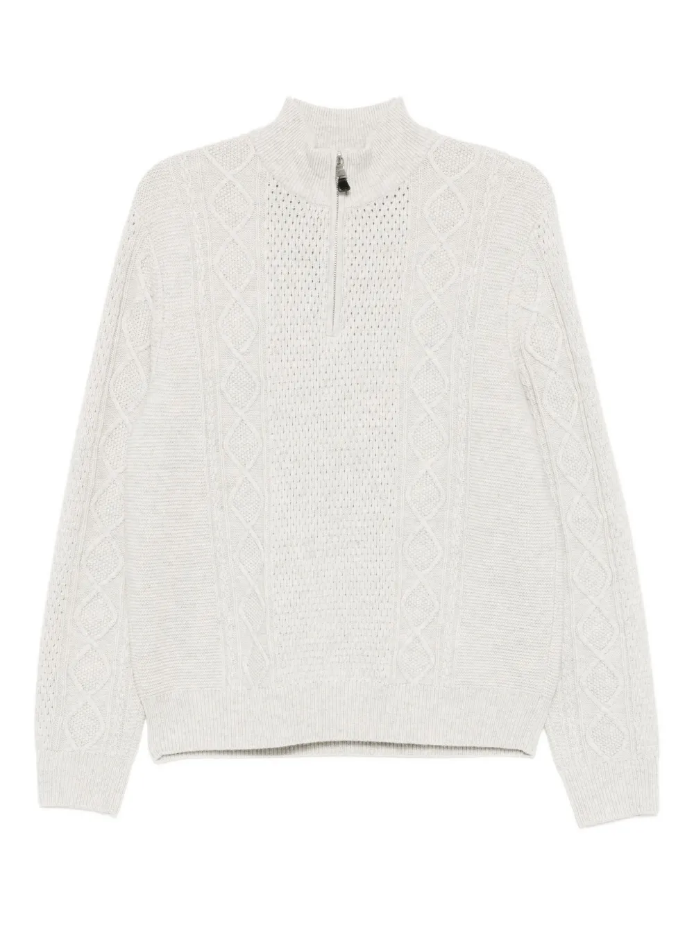 Croquis Half-high Collar Long-sleeved Sweatshirt In Neutral