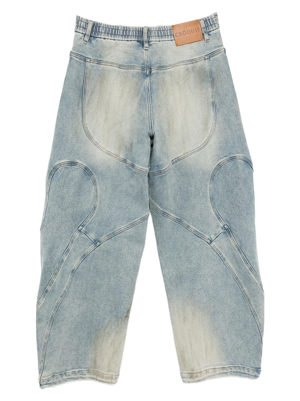 CROQUIS Jeans met trekkoord en toelopende pijpen - Blauw
