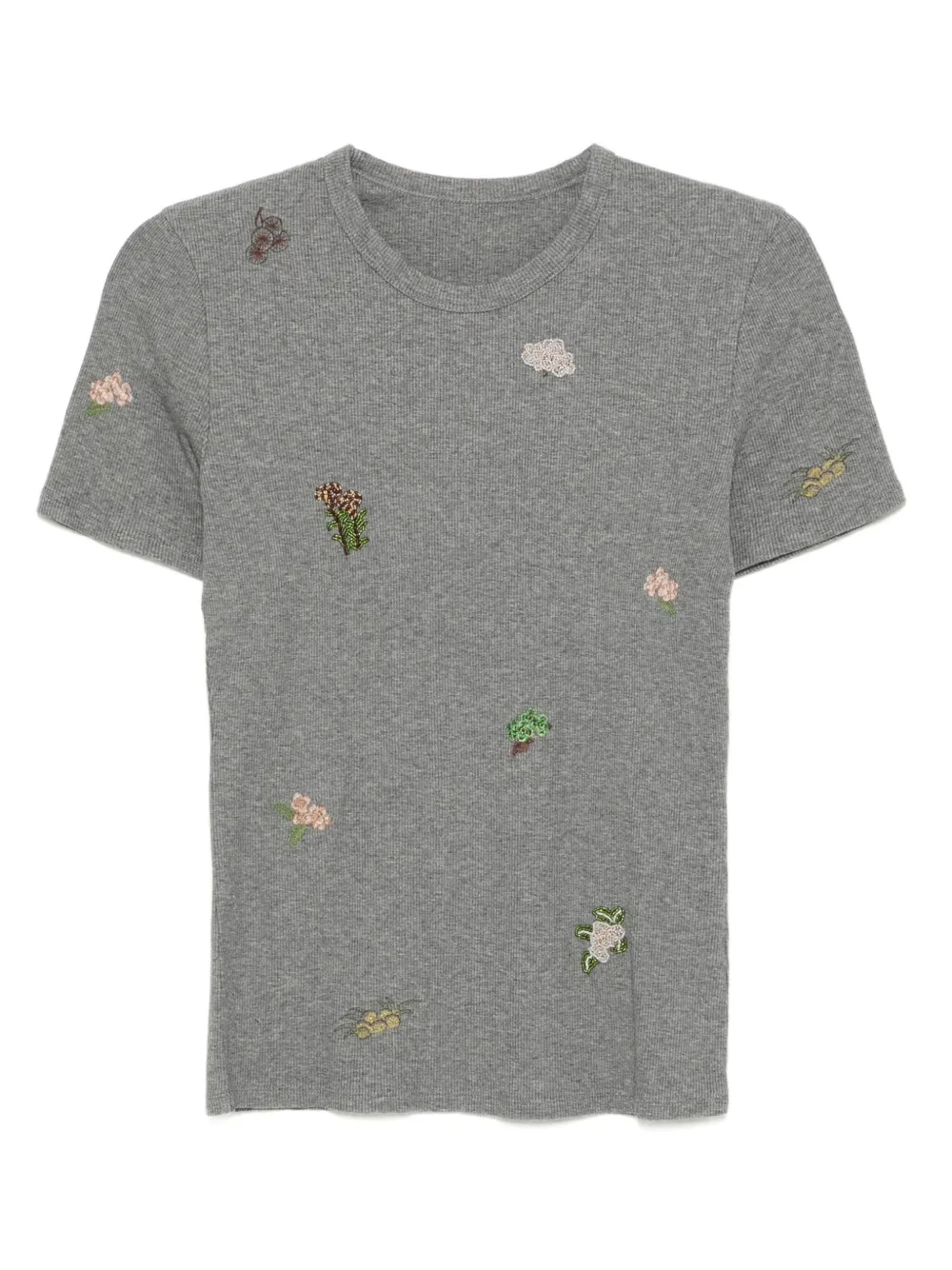 JNBY graphic-embroidered T-shirt | Grey | Image 1
