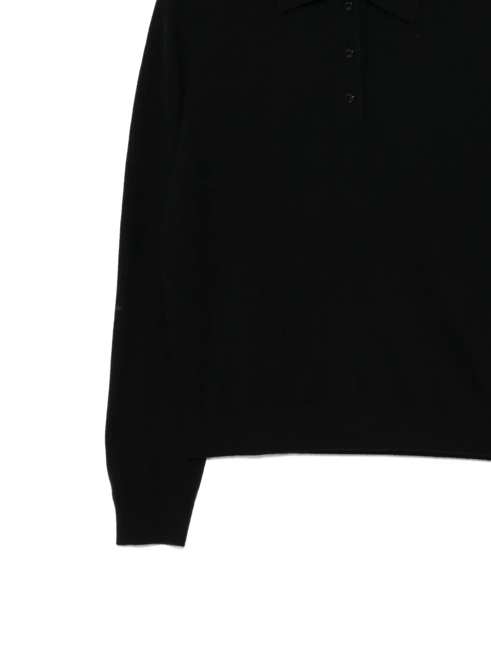 Jnby Knitted Polo Top In Black