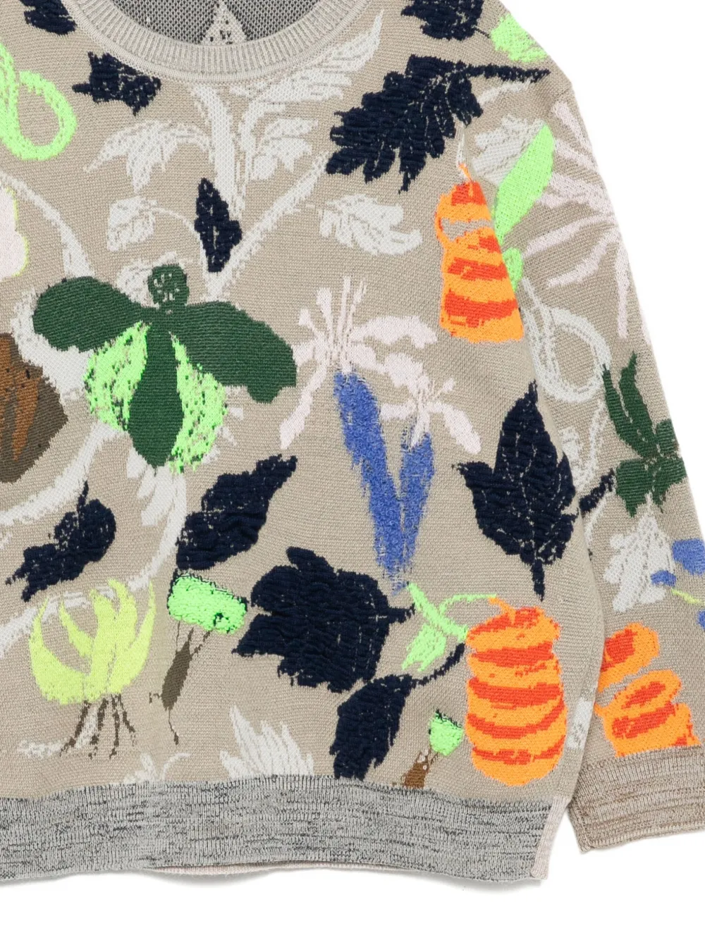 Jnby By Jnby All-over Floral Print Sweatshirt In Gray