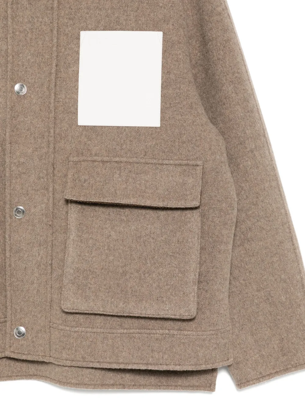 Croquis Sheep Wool Loose Jacket In Brown