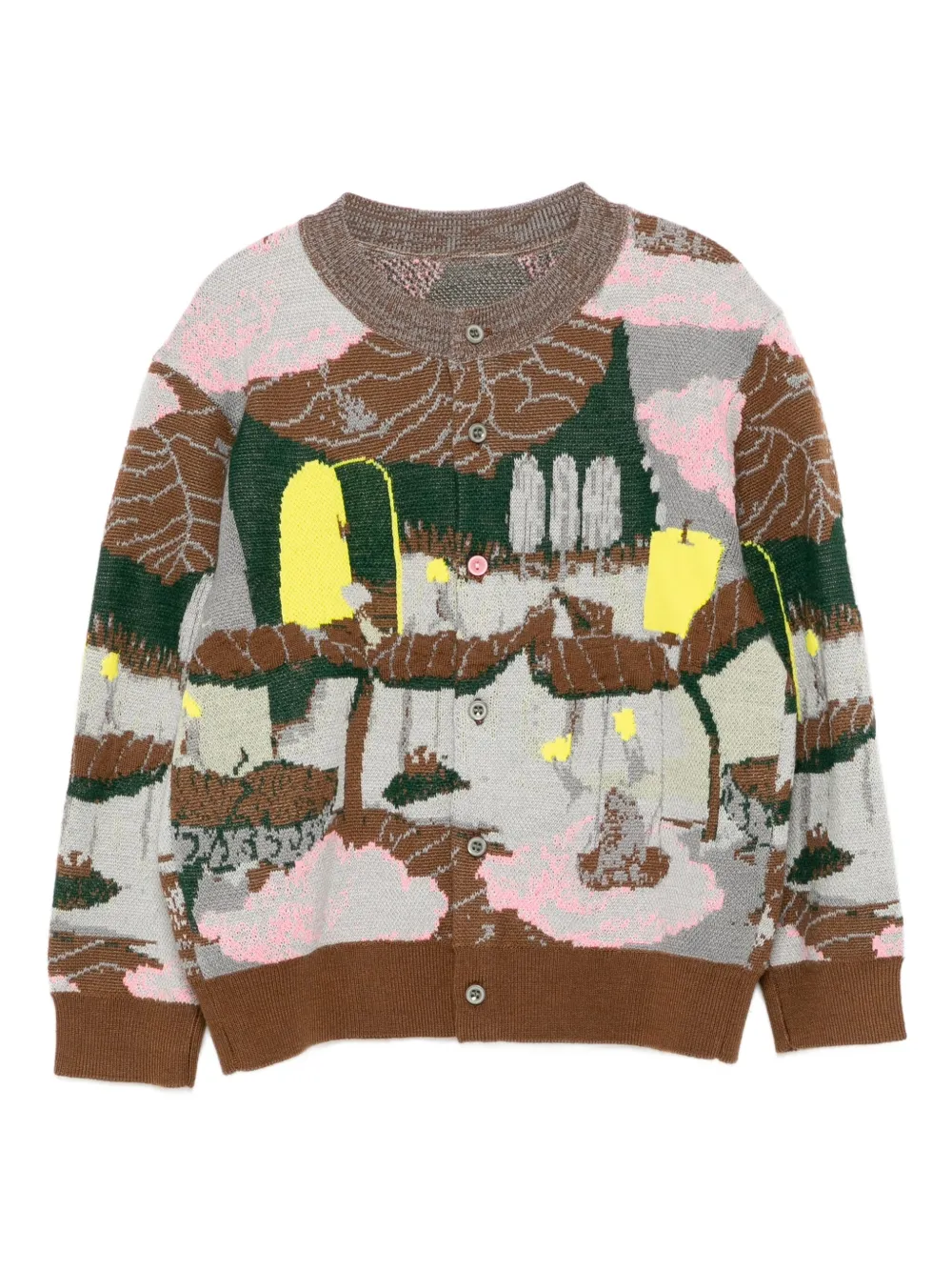 jnby by JNBY all-over graphic print cardigan | Grey | Image 1