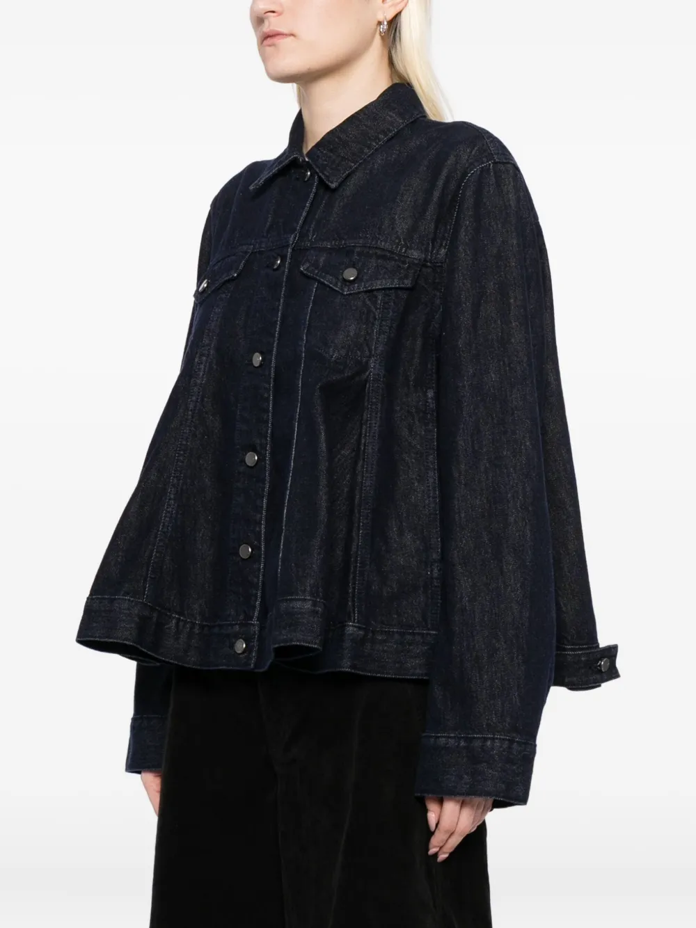 Jnby Oversized Denim Jacket In Black
