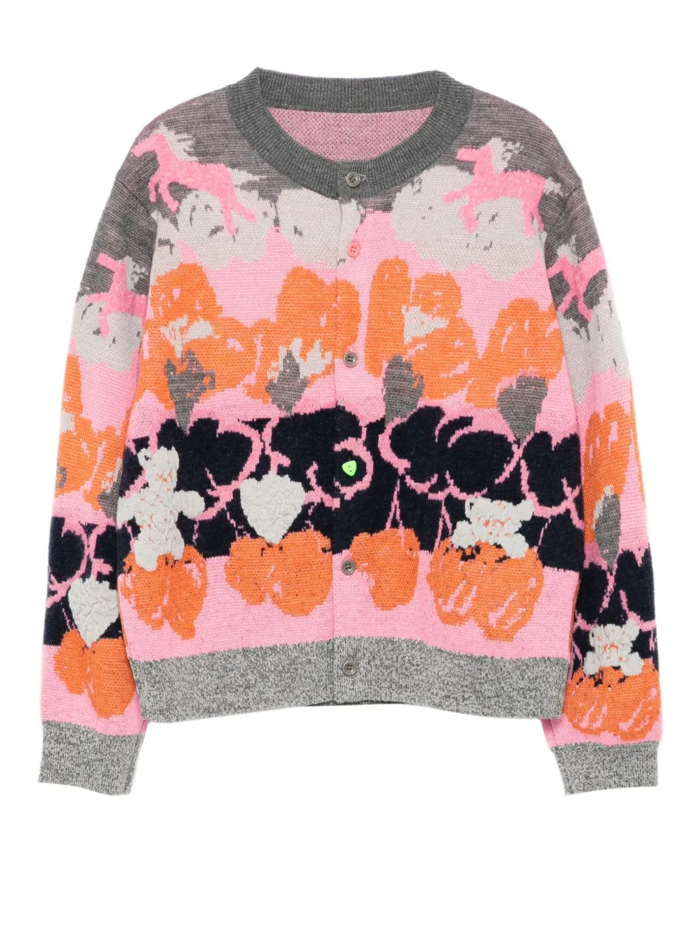 jnby by JNBY all-over floral print cardigan | Grey | Image 1